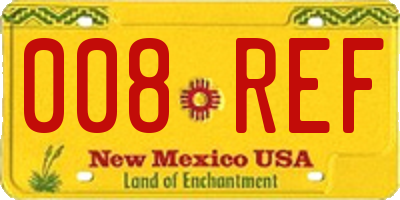 NM license plate 008REF