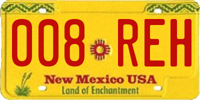 NM license plate 008REH