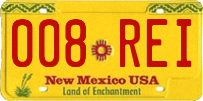 NM license plate 008REI