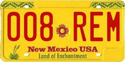 NM license plate 008REM
