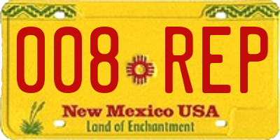 NM license plate 008REP