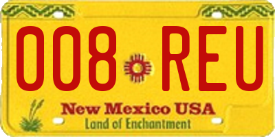 NM license plate 008REU