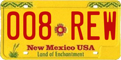 NM license plate 008REW