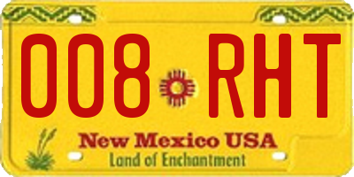 NM license plate 008RHT