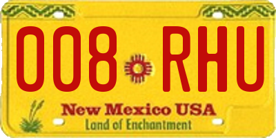 NM license plate 008RHU