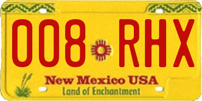 NM license plate 008RHX