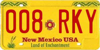 NM license plate 008RKY