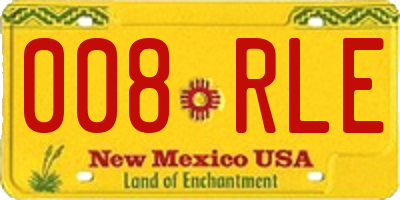 NM license plate 008RLE