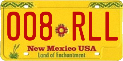 NM license plate 008RLL