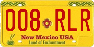 NM license plate 008RLR