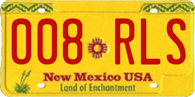 NM license plate 008RLS