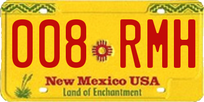 NM license plate 008RMH