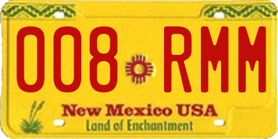 NM license plate 008RMM