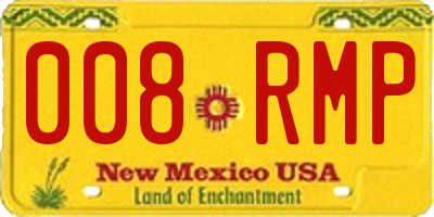 NM license plate 008RMP