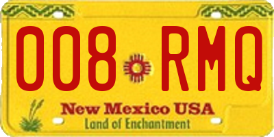 NM license plate 008RMQ
