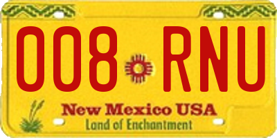 NM license plate 008RNU