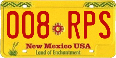NM license plate 008RPS