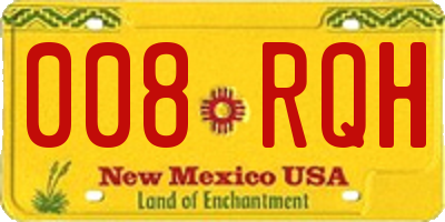 NM license plate 008RQH