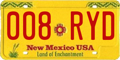 NM license plate 008RYD