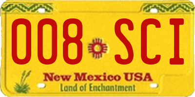 NM license plate 008SCI