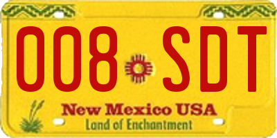 NM license plate 008SDT
