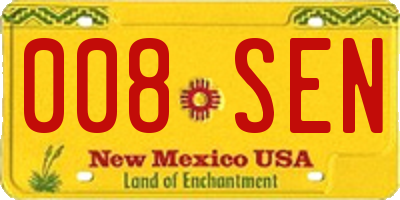 NM license plate 008SEN