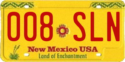 NM license plate 008SLN