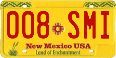 NM license plate 008SMI