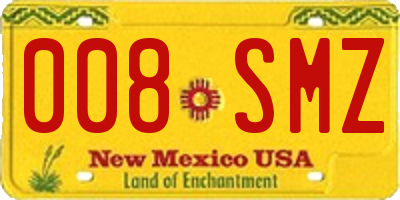 NM license plate 008SMZ