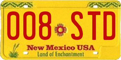 NM license plate 008STD