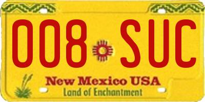 NM license plate 008SUC