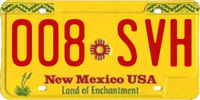 NM license plate 008SVH