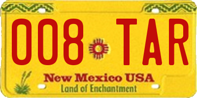 NM license plate 008TAR