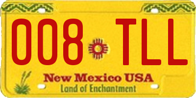 NM license plate 008TLL