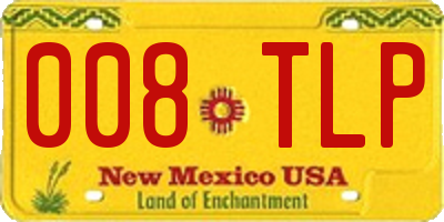 NM license plate 008TLP