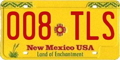 NM license plate 008TLS
