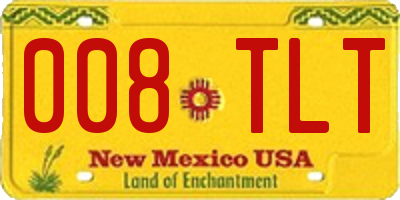 NM license plate 008TLT