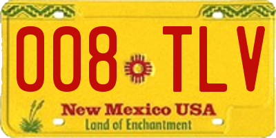 NM license plate 008TLV