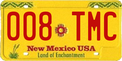 NM license plate 008TMC