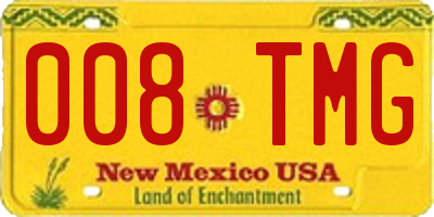 NM license plate 008TMG