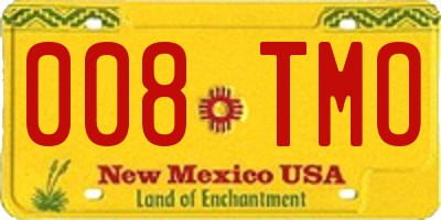 NM license plate 008TMO