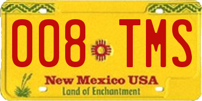 NM license plate 008TMS