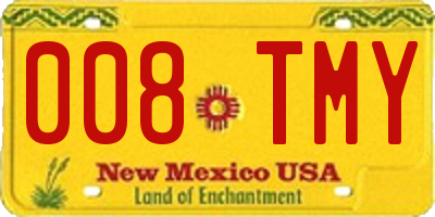 NM license plate 008TMY