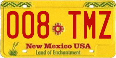NM license plate 008TMZ