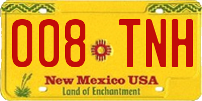 NM license plate 008TNH