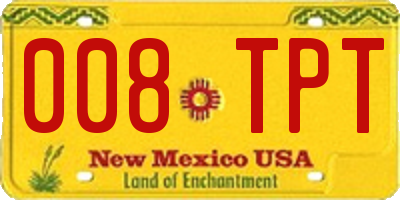NM license plate 008TPT