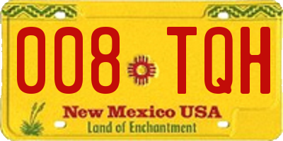 NM license plate 008TQH