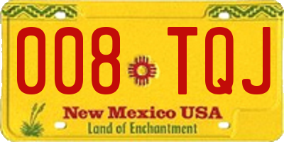 NM license plate 008TQJ