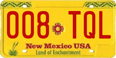 NM license plate 008TQL