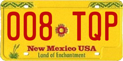 NM license plate 008TQP